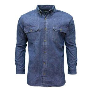 NWT Key Apparel Long Sleeve Men's Denim Work Shirt 2XLT
